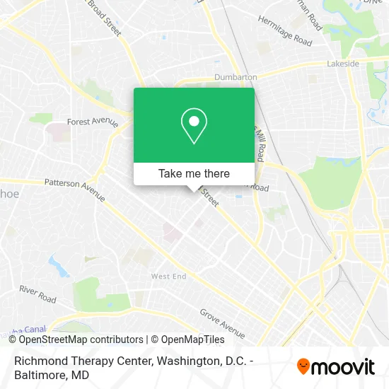 Richmond Therapy Center map