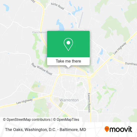 The Oaks map