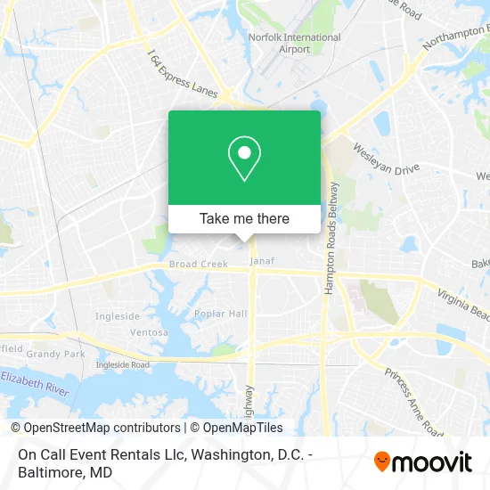 On Call Event Rentals Llc map