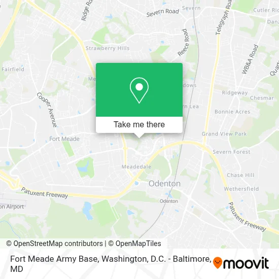 Fort Meade Army Base map