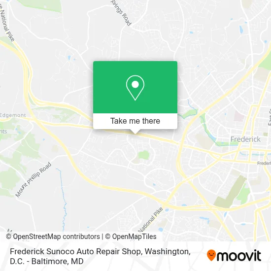 Frederick Sunoco Auto Repair Shop map