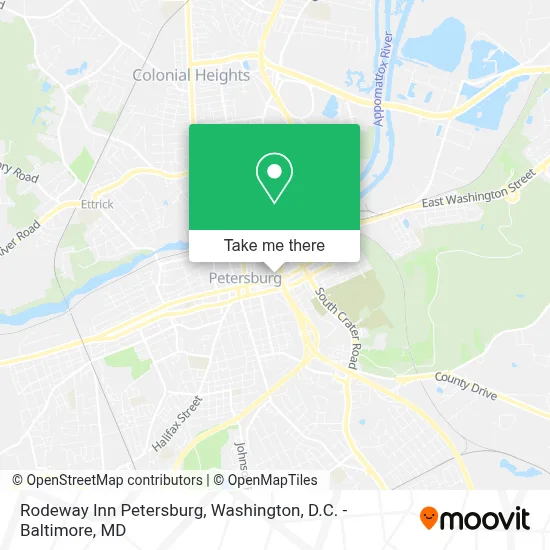 Rodeway Inn Petersburg map