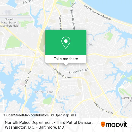 Norfolk Police Department - Third Patrol Division map