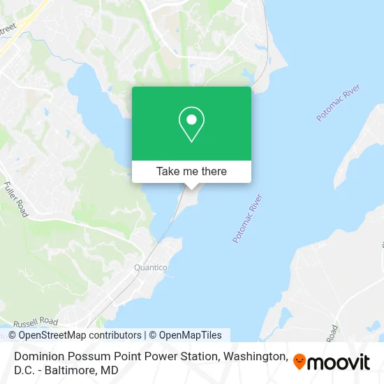 Dominion Possum Point Power Station map