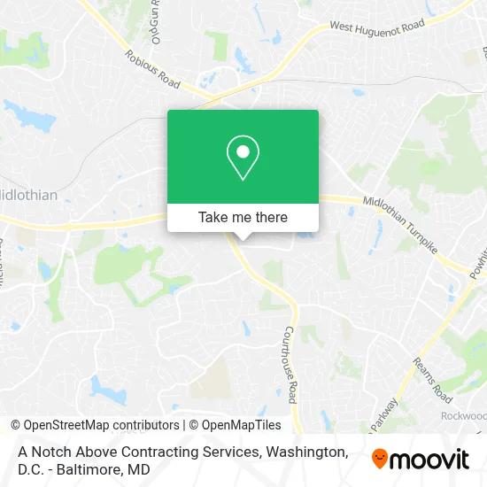 A Notch Above Contracting Services map