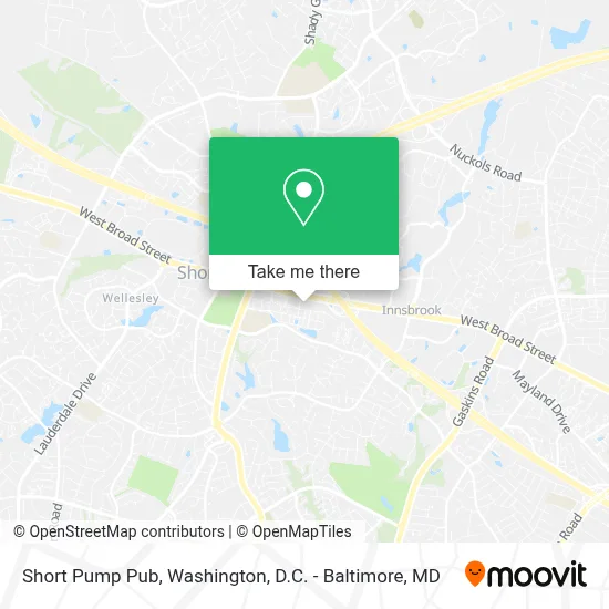 Short Pump Pub map