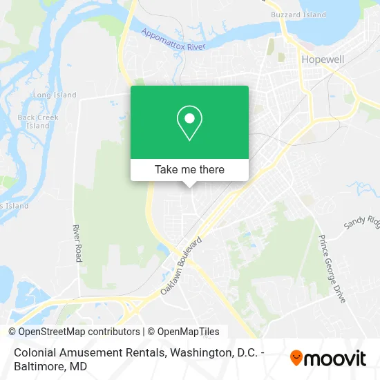 Colonial Amusement Rentals map