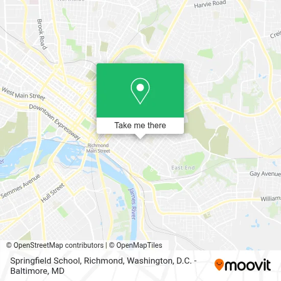 Springfield School, Richmond map
