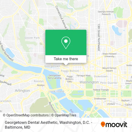 Georgetown Dental Aesthetic map