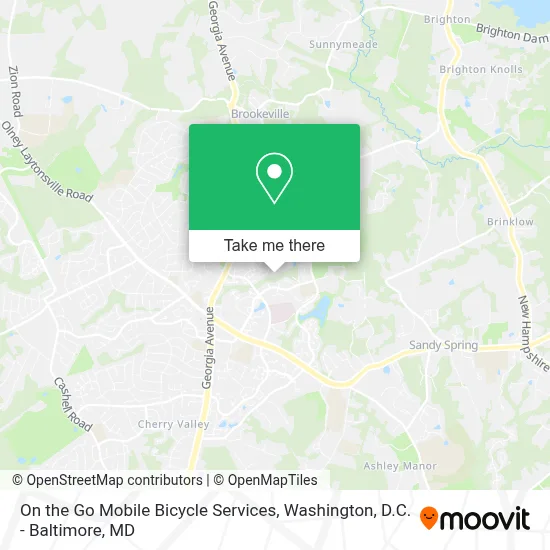 On the Go Mobile Bicycle Services map