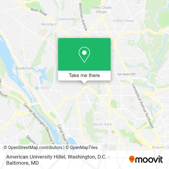 American University Hillel map