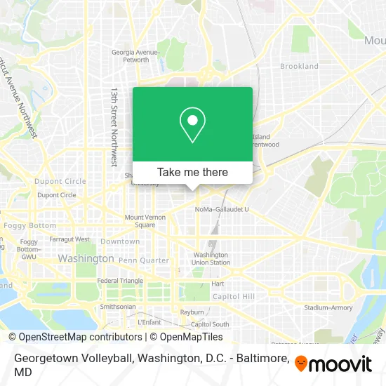 Georgetown Volleyball map