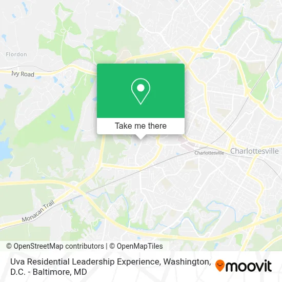 Uva Residential Leadership Experience map