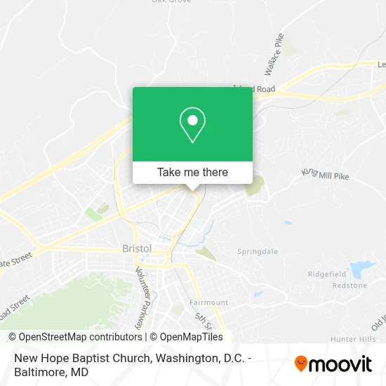 New Hope Baptist Church map