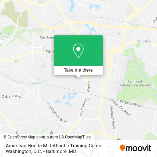 American Honda Mid-Atlantic Training Center map