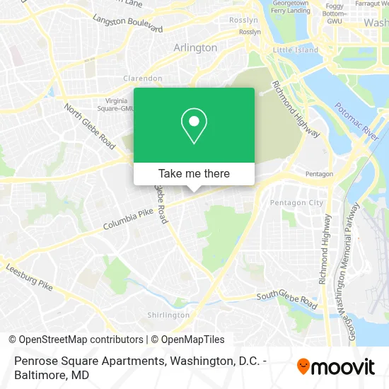 Penrose Square Apartments map
