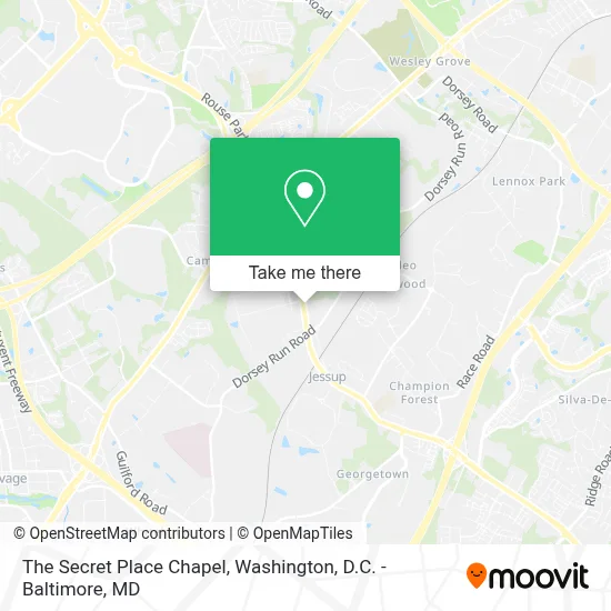 The Secret Place Chapel map