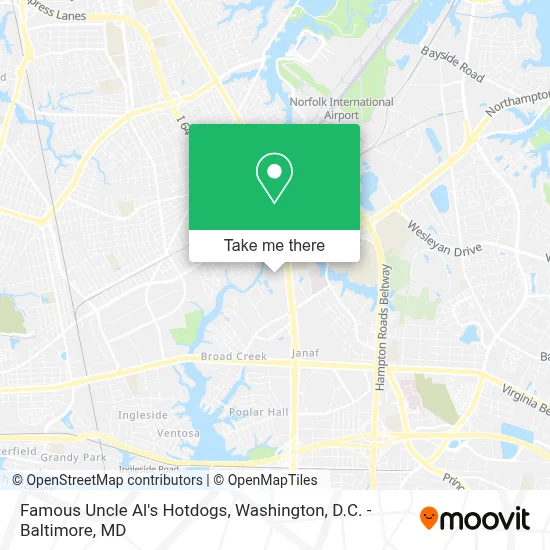 Famous Uncle Al's Hotdogs map