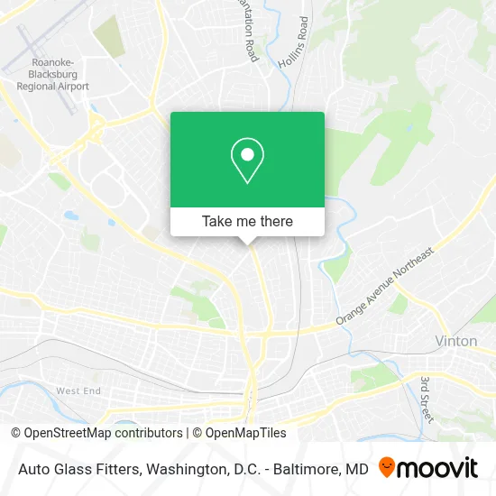 Auto Glass Fitters map
