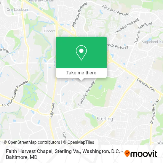 Faith Harvest Chapel, Sterling Va. map