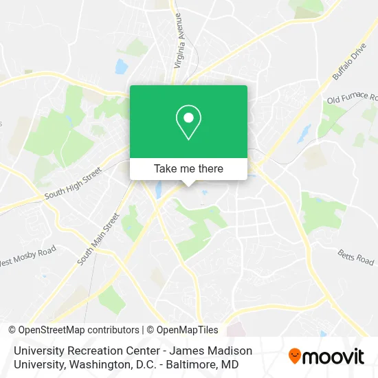 University Recreation Center - James Madison University map