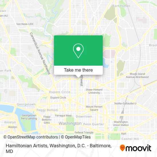 Hamiltonian Artists map