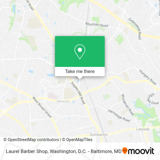 Laurel Barber Shop map
