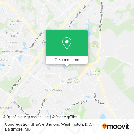 Congregation Sha'Are Shalom map