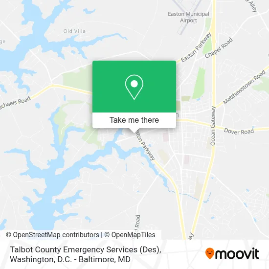 Talbot County Emergency Services (Des) map