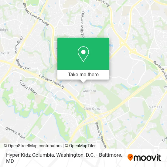 Hyper Kidz Columbia map