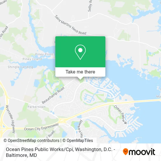 Ocean Pines Public Works/Cpi map