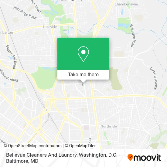 Bellevue Cleaners And Laundry map