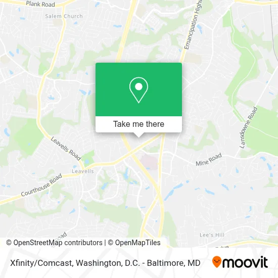 Xfinity/Comcast map