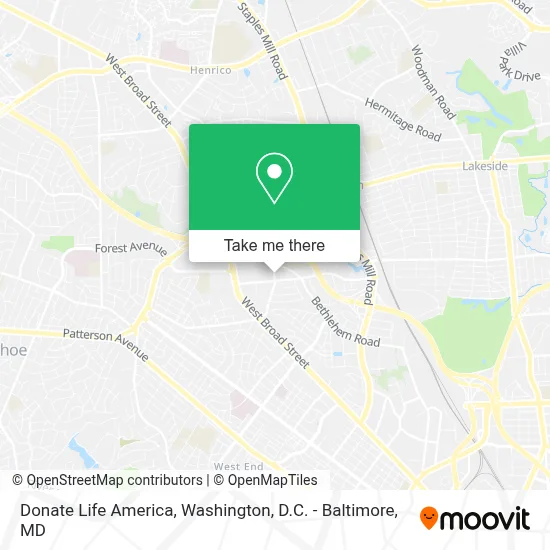 Donate Life America map