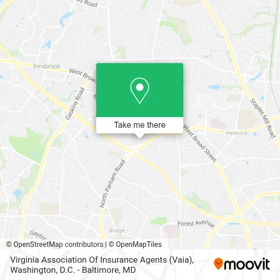 Virginia Association Of Insurance Agents (Vaia) map