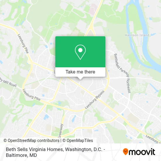 Beth Sells Virginia Homes map