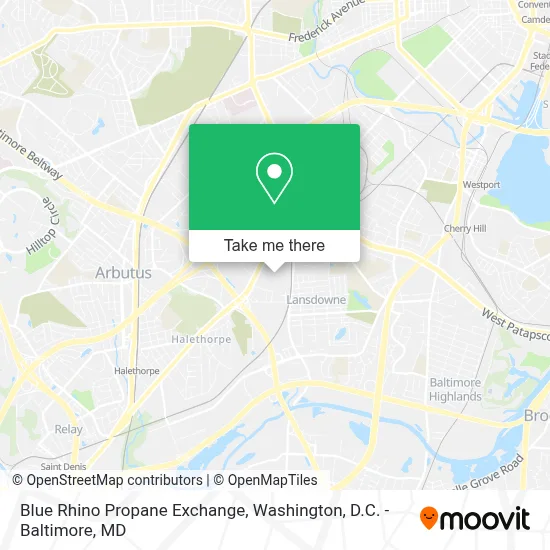 Blue Rhino Propane Exchange map