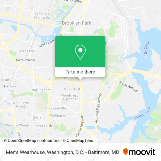 Men's Wearhouse map