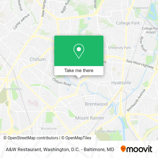 A&W Restaurant map