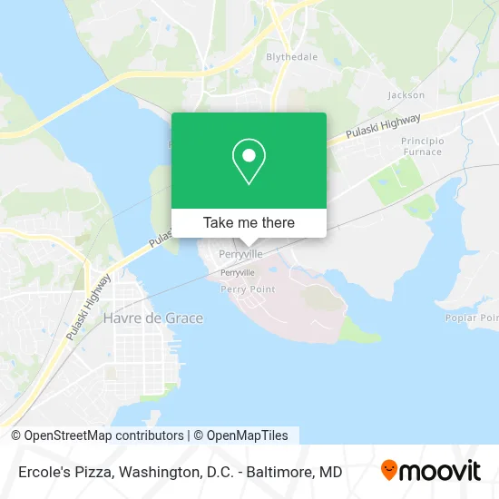 Ercole's Pizza map