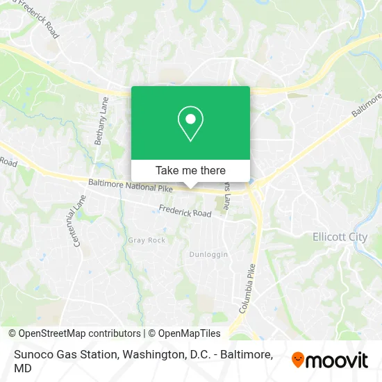 Sunoco Gas Station map