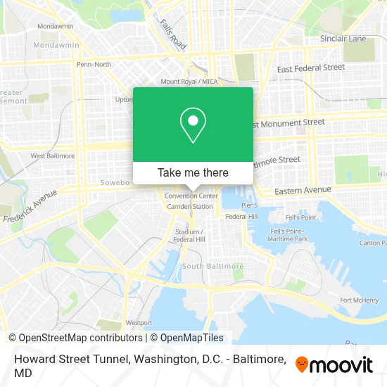 Howard Street Tunnel map
