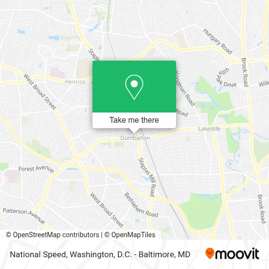 National Speed map