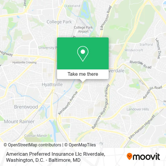 American Preferred Insurance Llc Riverdale map