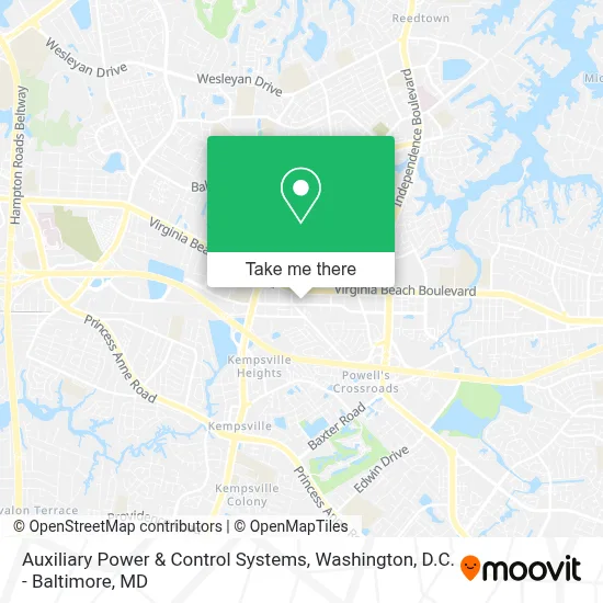 Auxiliary Power & Control Systems map