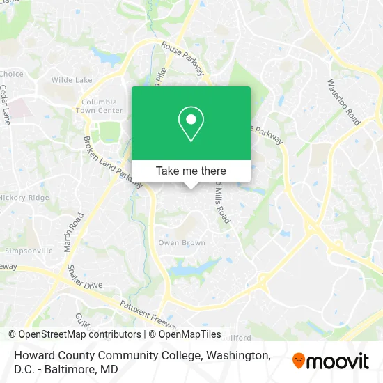 Howard County Community College map