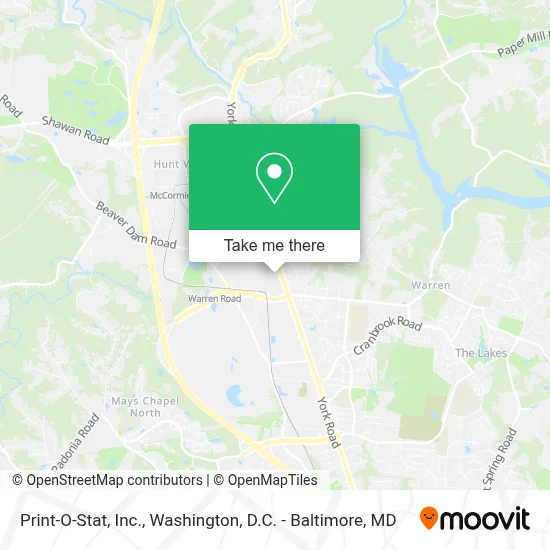 Print-O-Stat, Inc. map