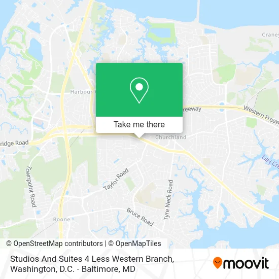 Studios And Suites 4 Less Western Branch map