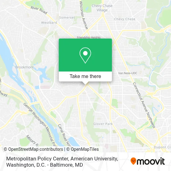 Metropolitan Policy Center, American University map