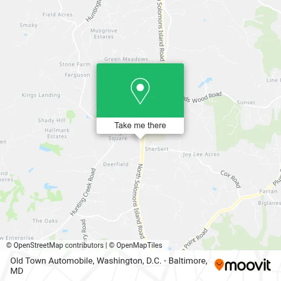 Old Town Automobile map